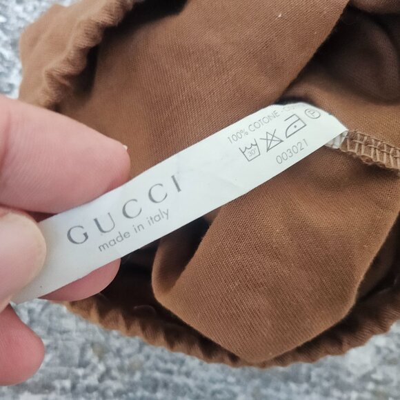 Authentic Gucci Dust Bag Brown Cotton Storage Bag Made in Italy Gucci - Picture 11 of 12